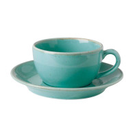 Чашка чайна 200 мл із блюдцем 160 мм у наборі Porland Seasons Turquoise