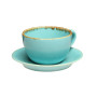 Чашка чайна 320 мл із блюдцем 160 мм у наборі Porland Seasons Turquoise