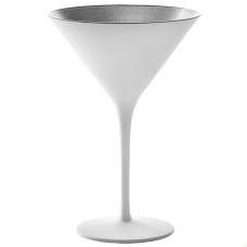 Бокал для мартини Stoelzle Olympic матовый-белый/серебряный 240 мл