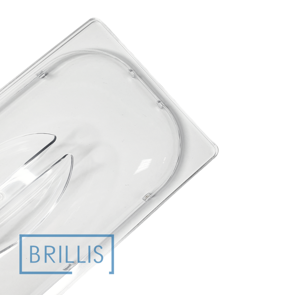 Кришка гастроємності BRILLIS із полікарбонату GN 1/3, прозора купольна