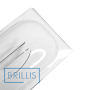 Кришка гастроємності BRILLIS з полікарбонату GN 1/4, прозора купольна
