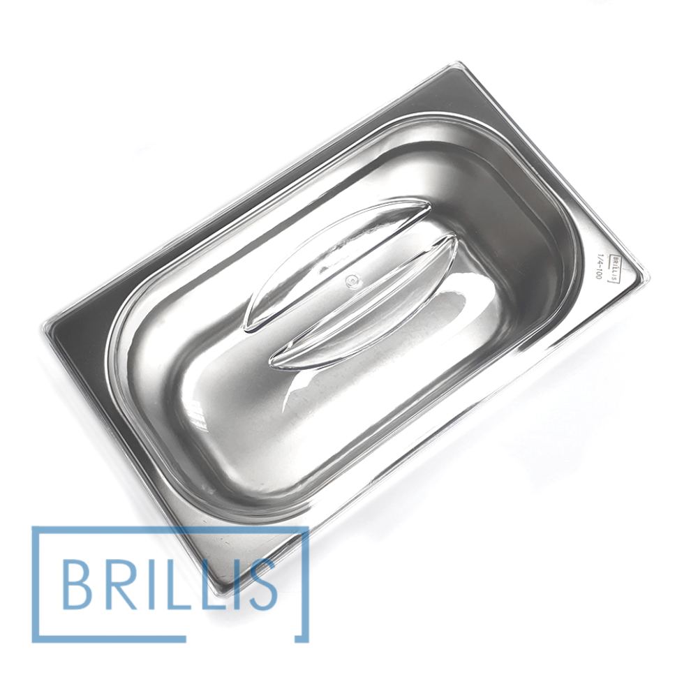 Кришка гастроємності BRILLIS з полікарбонату GN 1/4, прозора купольна