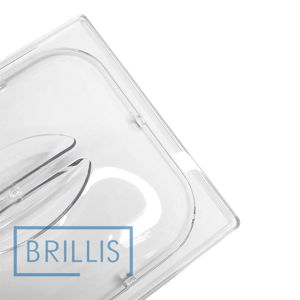 Кришка гастроємності BRILLIS з полікарбонату GN 1/6, прозора купольна