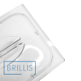 Кришка гастроємності BRILLIS з полікарбонату GN 1/6, прозора купольна