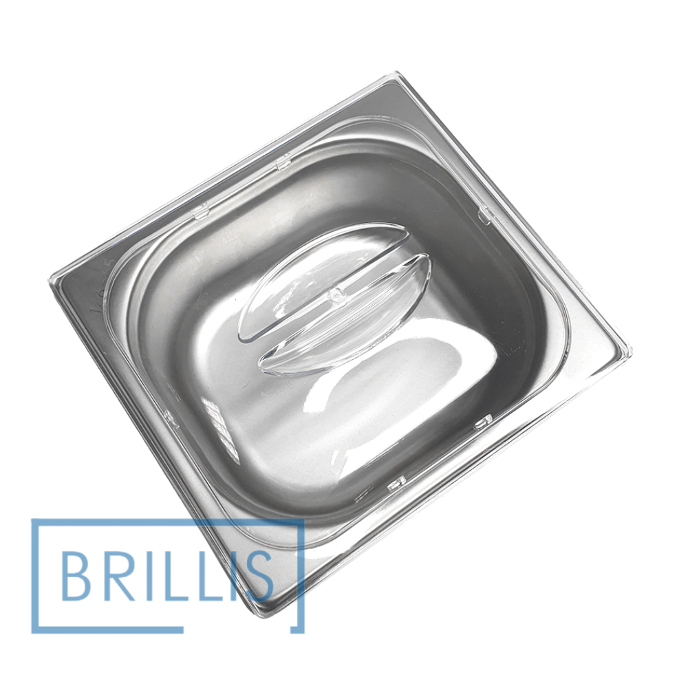 Кришка гастроємності BRILLIS з полікарбонату GN 1/6, прозора купольна