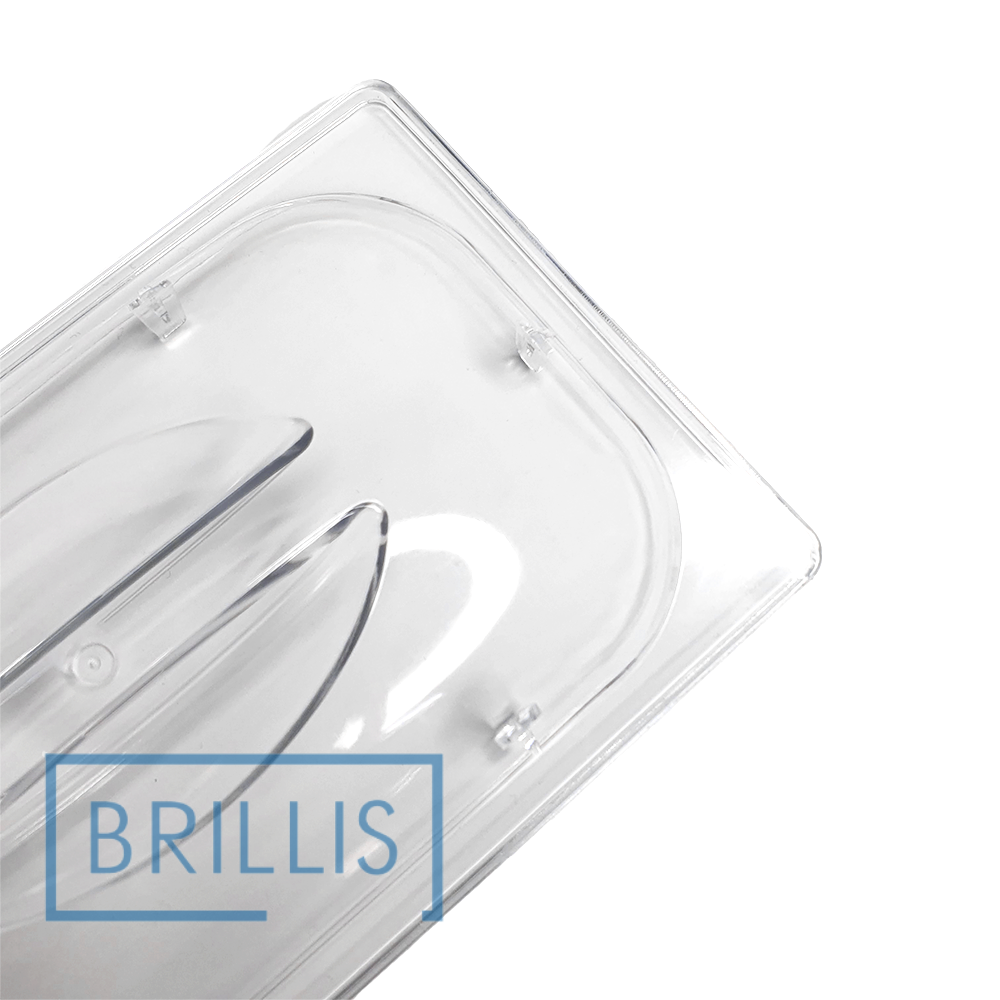 Кришка гастроємності BRILLIS з полікарбонату GN 1/9, прозора купольна