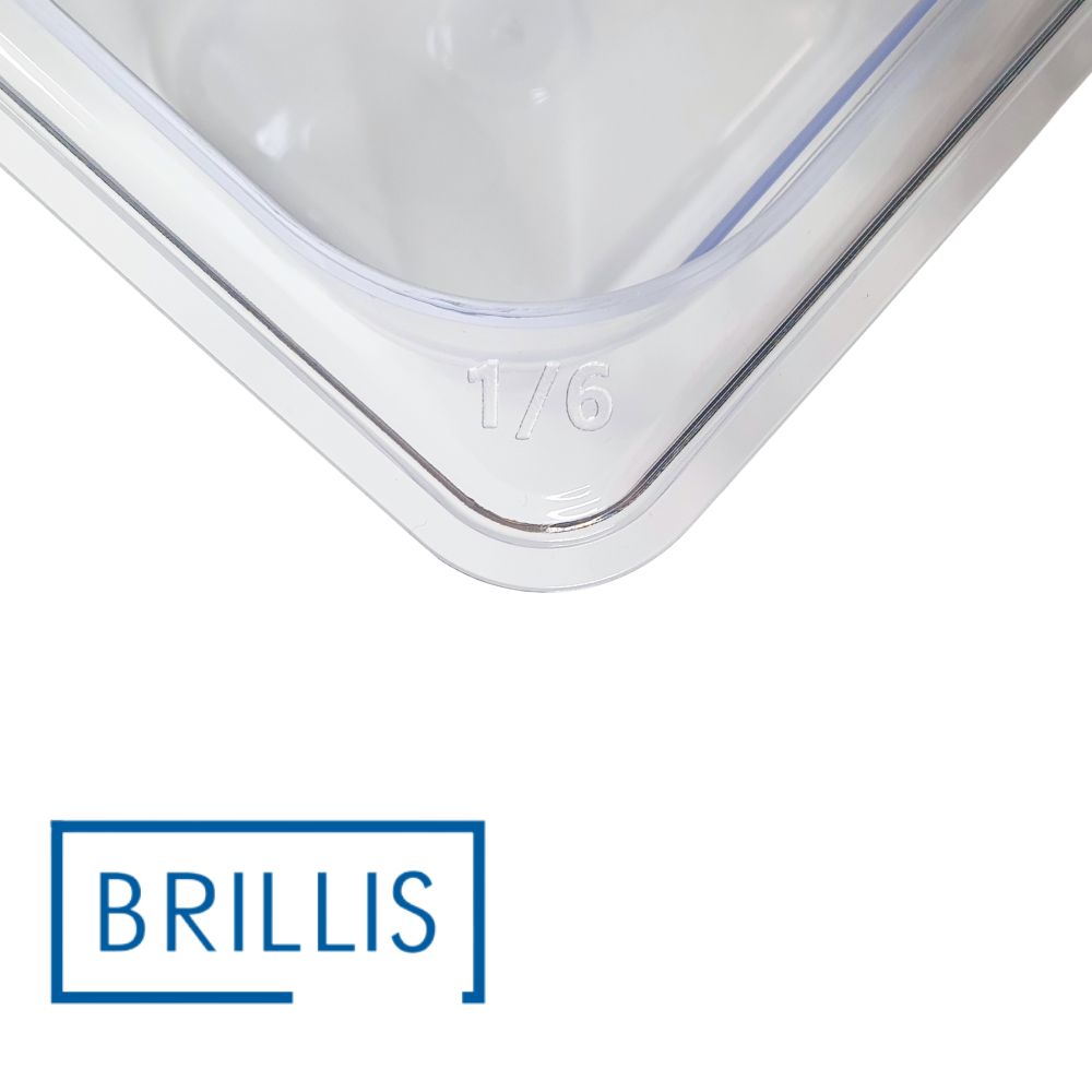 Гастроємність BRILLIS із полікарбонату GN 1/6-100 мм, прозора