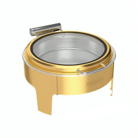 Чафіндиш круглий BRILLIS R311G з вікном, 9 л (золотистий)