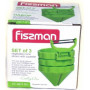 Набір 3 овочерізки Fissman 7х4.5см для декорування страв + овочечистка