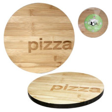 Дошка кухонна "Pizza" діаметр 25см для піци, бамбукова