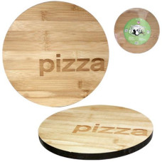 Дошка кухонна "Pizza" діаметр 30см для піци, бамбукова