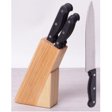 Набор кухонных ножей Kamille Iserlohn 5 ножей на деревянной подставке