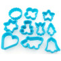 Набір 10 форм для вирубки печива Fissman пластикові