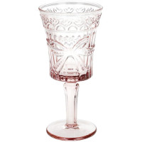 Набор 6 бокалов для вина "Бант" 260мл, розовое стекло