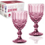 Набор 6 бокалов для вина Elodia Винтаж 260мл, розовое стекло