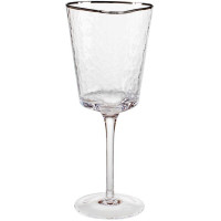 Набор 4 фужера Monaco Ice бокалы для вина 400мл, стекло с серебряным кантом