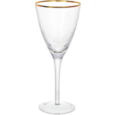 Набор 4 фужера Donna Ice бокалы для вина 370мл, стекло с золотым кантом