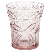 Набор 6 стаканов "Бант" 260мл, розовое стекло