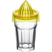 Склянка-фрешниця ZestGlass Original 415мл із загартованого скла з насадкою для фреш (жовтий)