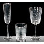 Набор 4 стакана Monaco Ice 350мл, стекло с серебряным кантом