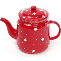 Чайник заварочный "Звезды на красном" 1100мл, керамический