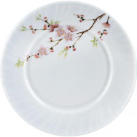 Набор 6 обеденных тарелок "Японская Вишня" Ø23см, стеклокерамика