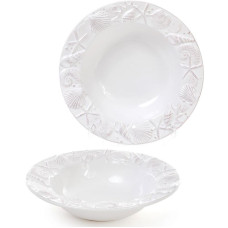 Набор 3 тарелки "Морской Бриз" ?23.5см, суповые, белая керамика