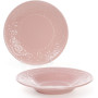 Набор 6 суповых тарелок Leeds Ceramics Ø23см, каменная керамика (розовые)
