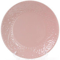 Набор 6 обеденных тарелок Leeds Ceramics Ø27.5см, каменная керамика (розовые)
