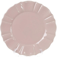 Набор 6 обеденных тарелок Leeds Ceramics SUN Ø26см, каменная керамика (розовый-пепельный)