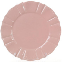 Набор 6 обеденных тарелок Leeds Ceramics SUN Ø26см, каменная керамика (розовые)