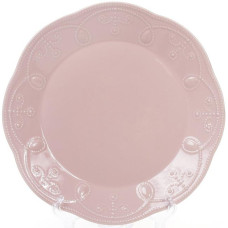 Набор 6 обеденных тарелок Leeds Ceramics Ø28.5см, каменная керамика (розовые)