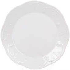 Набор 6 обеденных тарелок Leeds Ceramics Ø28.5см, каменная керамика (белые)