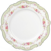 Набор 8 фарфоровых обеденных тарелок Bristol Ø27.5см, мятный цвет