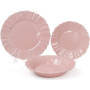 Набор 6 глубоких тарелок Leeds Ceramics SUN ?23см, каменная керамика (розовые)