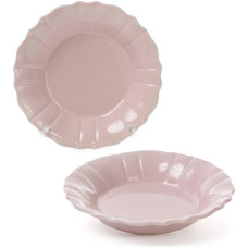 Набор 6 глубоких тарелок Leeds Ceramics SUN ?23см, каменная керамика (розовый-пепельный)