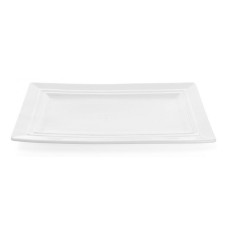 Набор 6 прямоугольных тарелок "White City" 25х15см (белый фарфор)