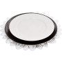 Блюдо сервировочное Silver Web декоративное Ø33см, подставная тарелка, стекло