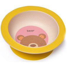 Тарелка детская суповая Fissman "Медвежонок" с присоской 15x5см из бамбукового волокна
