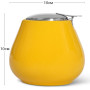 Сахарница керамическая Fissman ProfiTea 600мл с откидной крышкой, желтая