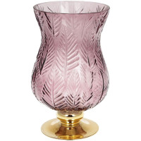 Ваза декоративная Ancient Glass Розалин 14х15х25см, фиолетовое стекло