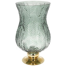 Ваза декоративная Ancient Glass Розалин 19х20х35см, зеленое стекло