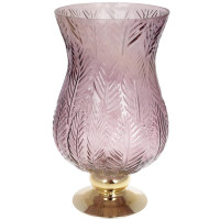 Ваза декоративная Ancient Glass Розалин 19х20х35см, фиолетовое стекло