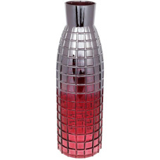 Ваза декоративная Ancient Glass Топаз Ø15х49см, красное стекло
