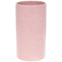 Ваза "Розовая Роза" 12.1х12х21.9см керамическая розовая