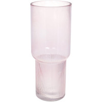 Ваза декоративная Ancient Glass "Фуджи" 32х13см, стекло, светло-розовый