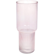 Ваза декоративная Ancient Glass "Фуджи" 32х13см, стекло, светло-розовый
