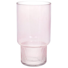 Ваза декоративная Ancient Glass "Фуджи" 25.5х14см, стекло, светло-розовый