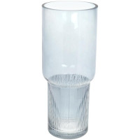 Ваза декоративная Ancient Glass "Фуджи" 32х13см, стекло, светло-голубой