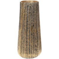 Декоративная ваза "Estet" 19х43см, металл, золото антик